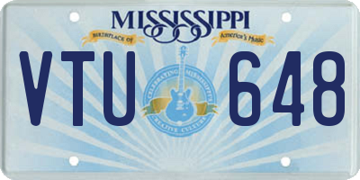 MS license plate VTU648