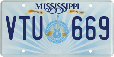 MS license plate VTU669