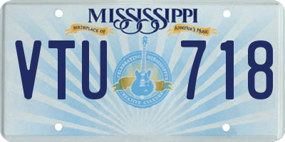 MS license plate VTU718