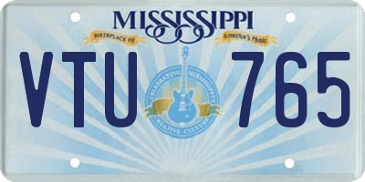MS license plate VTU765