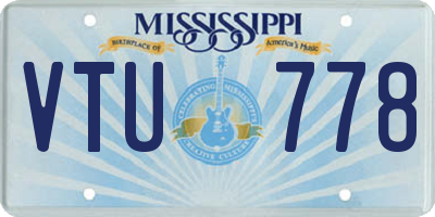 MS license plate VTU778