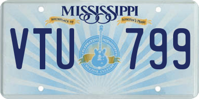 MS license plate VTU799