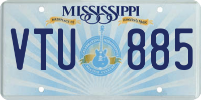 MS license plate VTU885