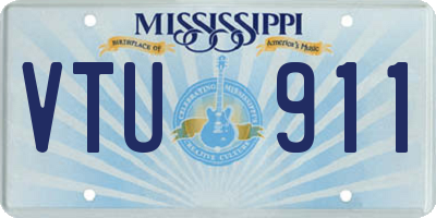MS license plate VTU911