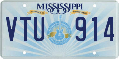 MS license plate VTU914