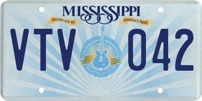 MS license plate VTV042