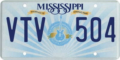 MS license plate VTV504