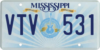 MS license plate VTV531
