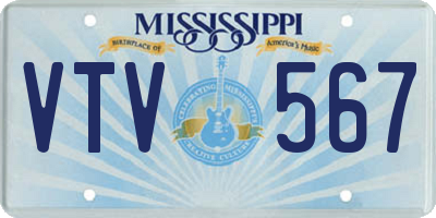 MS license plate VTV567