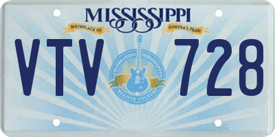 MS license plate VTV728