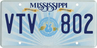 MS license plate VTV802