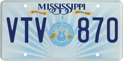 MS license plate VTV870