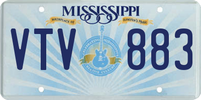 MS license plate VTV883