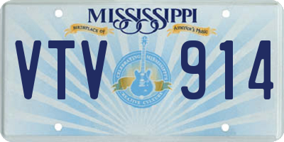 MS license plate VTV914