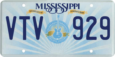 MS license plate VTV929