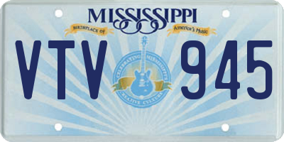 MS license plate VTV945