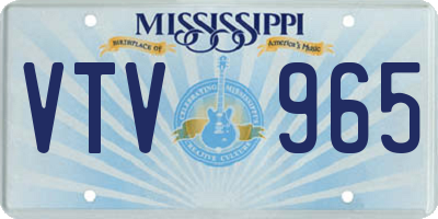 MS license plate VTV965