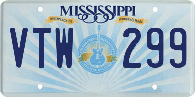 MS license plate VTW299
