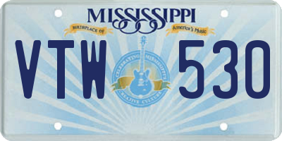 MS license plate VTW530