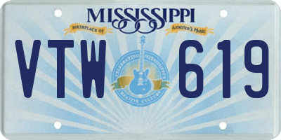 MS license plate VTW619