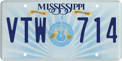 MS license plate VTW714