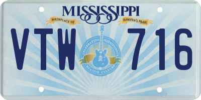 MS license plate VTW716