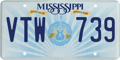 MS license plate VTW739