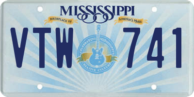 MS license plate VTW741