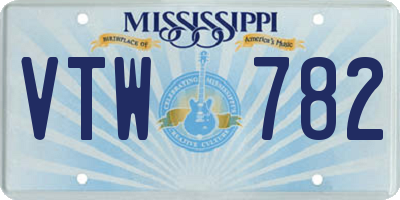 MS license plate VTW782