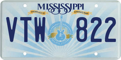 MS license plate VTW822
