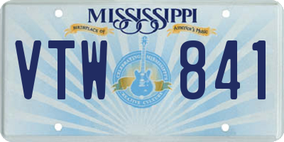 MS license plate VTW841