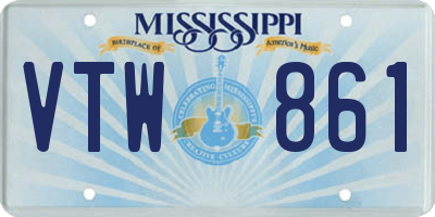 MS license plate VTW861