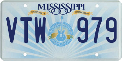 MS license plate VTW979