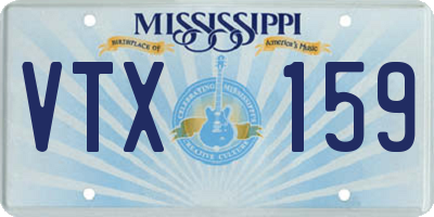 MS license plate VTX159