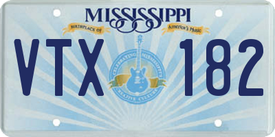 MS license plate VTX182
