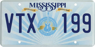 MS license plate VTX199
