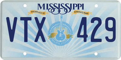 MS license plate VTX429