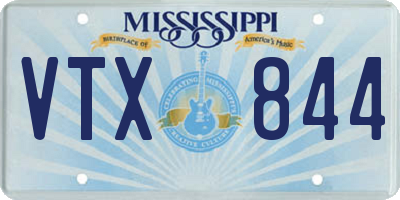 MS license plate VTX844