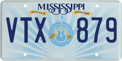 MS license plate VTX879