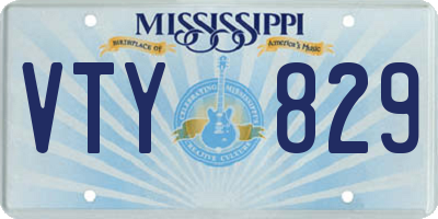 MS license plate VTY829