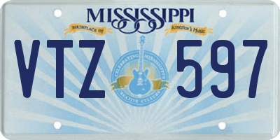 MS license plate VTZ597
