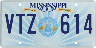 MS license plate VTZ614