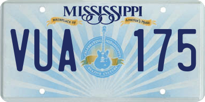 MS license plate VUA175