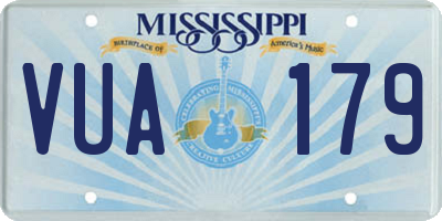 MS license plate VUA179