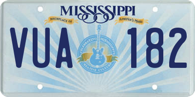 MS license plate VUA182