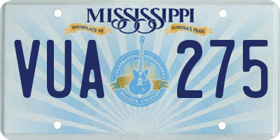 MS license plate VUA275