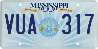 MS license plate VUA317