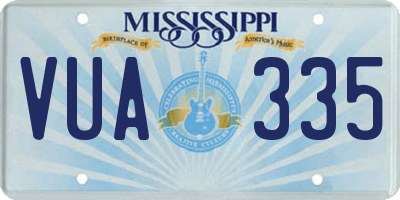 MS license plate VUA335