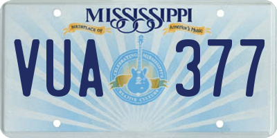 MS license plate VUA377