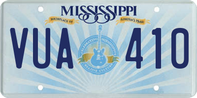 MS license plate VUA410